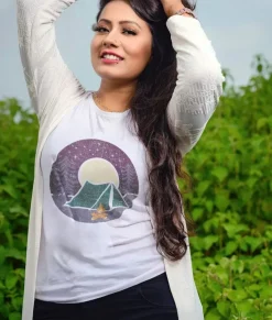 T-Shirts>Nayked Apparel Women'S Ridiculously Soft Graphic Tee | Campfire