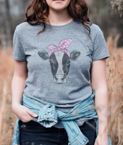 Tops>Nayked Apparel Women'S Ridiculously Soft Graphic Tee | Cow