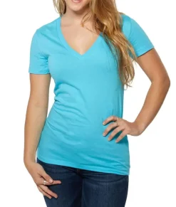 T-Shirts>Nayked Apparel Women'S Ridiculously Soft Deep V-Neck T-Shirt
