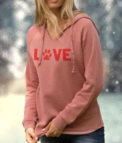 Tops>Nayked Apparel Women'S Ridiculously Soft Wave Wash Valentine'S Day Graphic Hoodie | Love My Pet