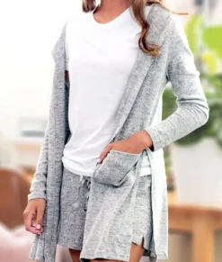 Cardigans & Sweaters>Nayked Apparel Women'S Ridiculously Soft Cuddle Fleece Lounge Cardigan Oxford