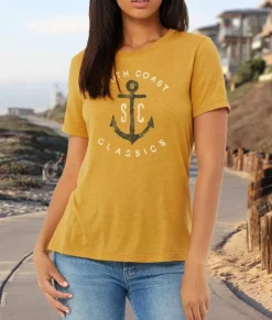 Tops>Nayked Apparel Women'S Ridiculously Soft Lightweight Graphic T-Shirt | Sc Anchor