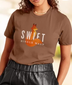 Tops>Nayked Apparel Women'S Ridiculously Soft Relaxed Fit 100% Cotton Graphic T-Shirt | Swift Single Malt