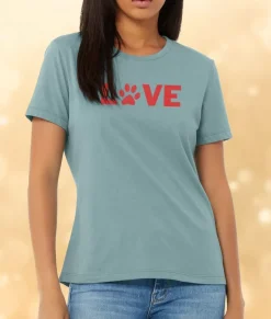 Tops>Nayked Apparel Women'S Ridiculously Soft Midweight Relaxed Valentine'S Day Graphic T-Shirt | Love My Pet
