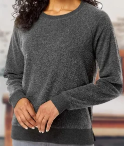 Athleisure>Nayked Apparel Women'S Snuggly Soft Reverse Fleece Sweatshirt