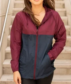 Tops>Nayked Apparel Women'S Soft Lightweight Oversized Full-Zip Windbreaker Jacket