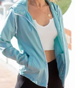 Outerwear>Nayked Apparel Women'S Soft Lightweight Oversized Full-Zip Windbreaker Jacket