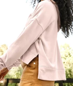 Hoodies & Sweatshirts>Nayked Apparel Women'S Soft Recycled Washed Terry Hoodie