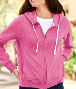 Cardigans & Sweaters>Nayked Apparel Women'S Soft Snow Heather French Terry Full-Zip Hoodie