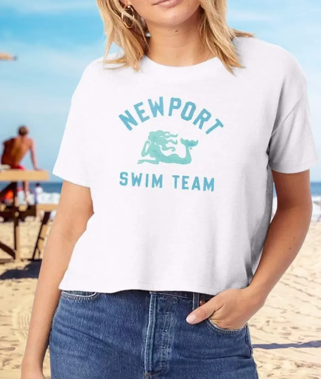 T-Shirts>Nayked Apparel Women'S Vintage Graphic Crop T-Shirt | Newport